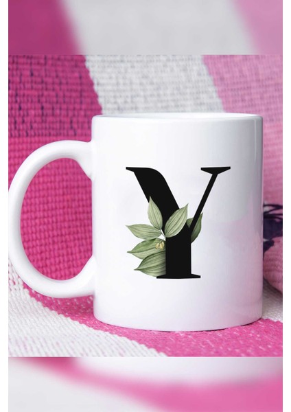Botanik Y Harfli Kupa Bardak Beyaz modelleri
