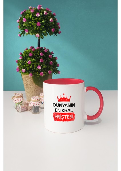 Enişteye Hediye Dünyanın En Kral Eniştesi Kupa Bardak Kırmızı fiyatları