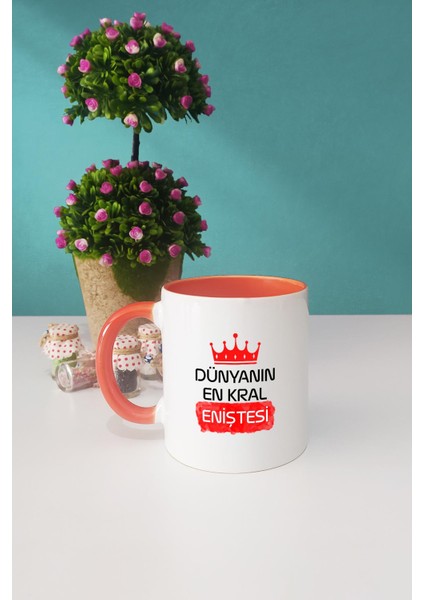 Enişteye Hediye Dünyanın En Kral Eniştesi Kupa Bardak Turuncu fiyatları