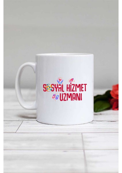 Sosyal Hizmet Uzmanı Hediye Kupa Bardak Beyaz