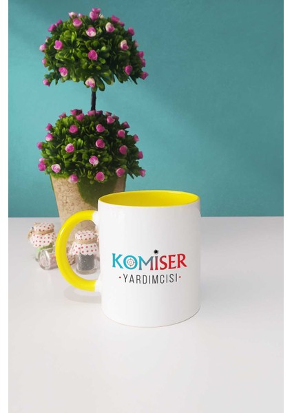 Komiser Yardımcısı Hediye Kupa Bardak Sarı