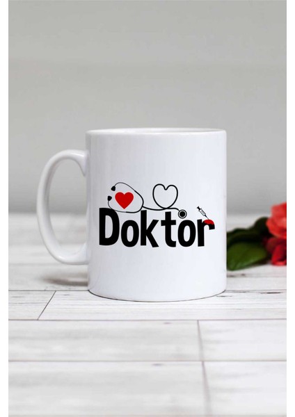 Doktora Hediye Kupa Bardak Beyaz