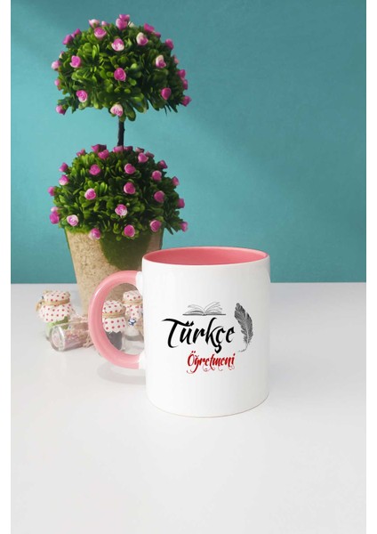 Türkçe Öğretmeni Hediye Kupa Bardak Pembe