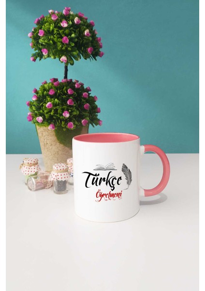 Türkçe Öğretmeni Hediye Kupa Bardak Pembe fiyatları