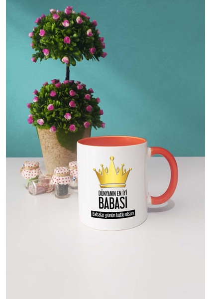 Babalar Günü Hediyesi Kupa Bardak Turuncu