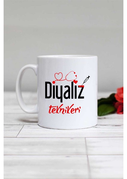 Diyaliz Teknikeri Kupa Bardak Beyaz