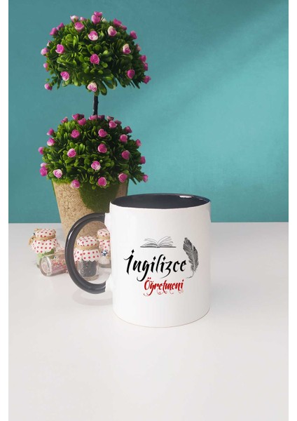 Ingilizce Öğretmeni Hediye Kupa Bardak Siyah