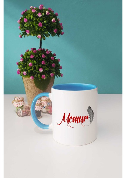 Memur Hediye Kupa Bardak Mavi