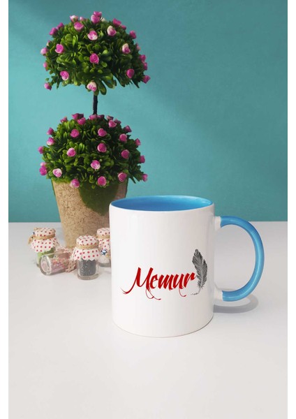 Memur Hediye Kupa Bardak Mavi
