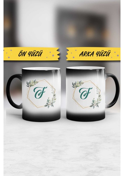 Çiçekli F Harfli Kupa Bardak Sihirli fiyatları