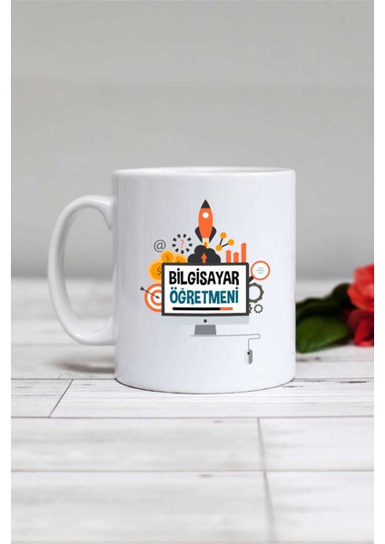 Bilgisayar Öğretmeni Kupa Bardak Beyaz