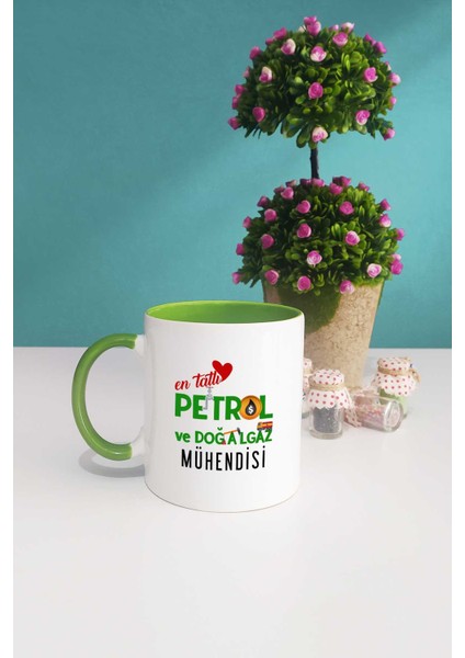 En Tatlı Petrol ve Doğalgaz Mühendisi Kupa Bardak Yeşil