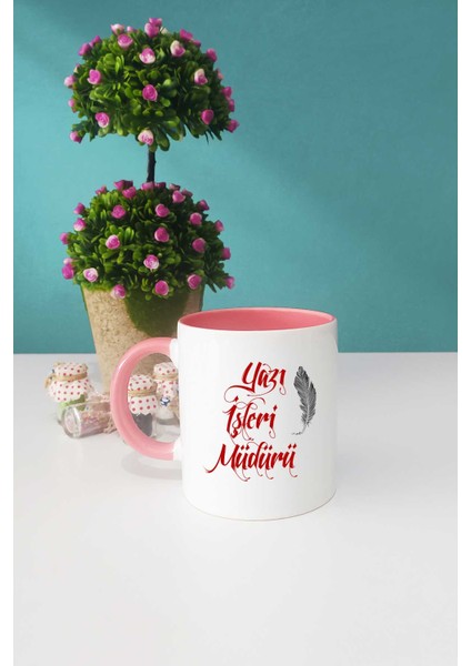 Yazı Işleri Müdürü Hediye Kupa Bardak Pembe