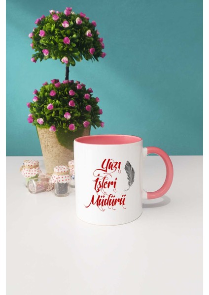 Yazı Işleri Müdürü Hediye Kupa Bardak Pembe