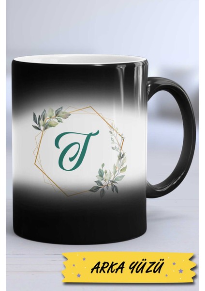 Çiçekli T Harfli Kupa Bardak Sihirli modelleri