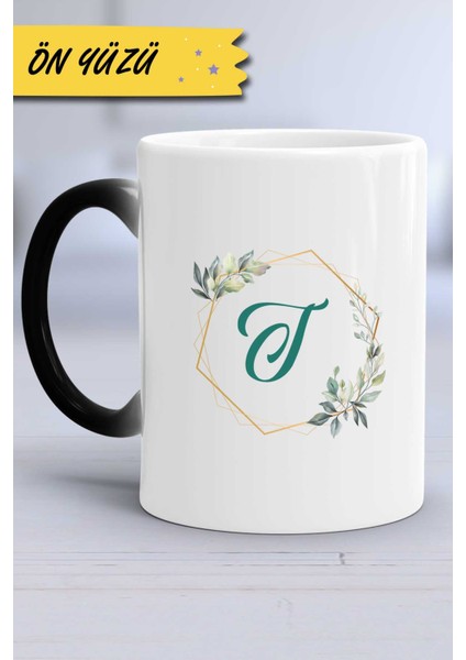 Çiçekli T Harfli Kupa Bardak Sihirli fırsatları