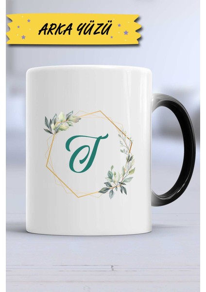 Çiçekli T Harfli Kupa Bardak Sihirli indirimleri