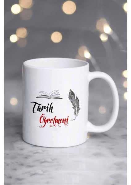 Tarih Öğretmeni Hediye Kupa Bardak Beyaz