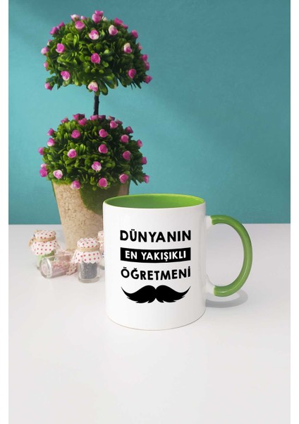 Dünyanın En Yakışıklı Öğretmeni Kupa Bardak Yeşil fiyatları