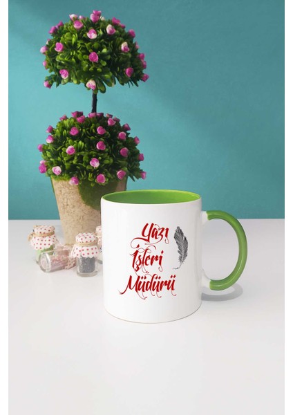 Yazı Işleri Müdürü Hediye Kupa Bardak Yeşil fiyatları