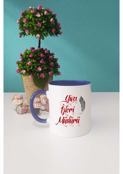 Yazı Işleri Müdürü Hediye Kupa Bardak Lacivert