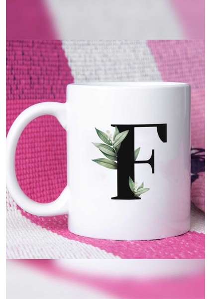 Botanik F Harfli Kupa Bardak Beyaz modelleri