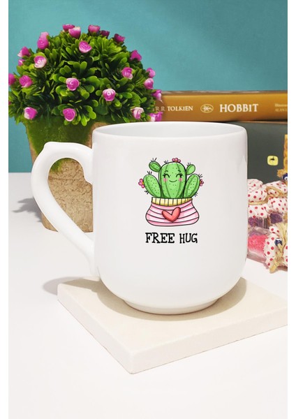 Free Hug Kaktüs Kupa Bardak Oval