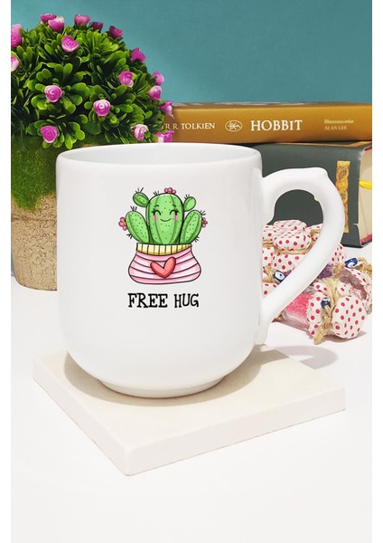 Free Hug Kaktüs Kupa Bardak Oval fiyatları