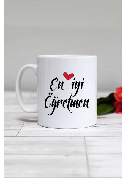 En Iyi Öğretmen Kupa Bardak Beyaz
