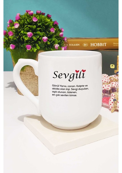 Sevgililer Günü Hediyesi Sevgili Kupa Bardak Oval