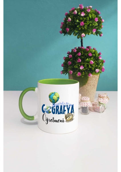 Coğrafya Öğretmeni Kupa Bardak Yeşil