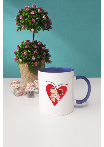 Sevgililer Günü Hediyesi Kupa Bardak Lacivert fiyatları