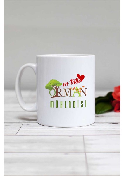 En Tatlı Orman Mühendisi Hediye Kupa Bardak Beyaz