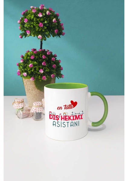 En Tatlı Diş Hekimi Asistanı Kupa Bardak Yeşil fiyatları