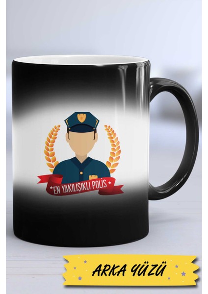 Erkek Polise Hediye Kupa Bardak Sihirli modelleri
