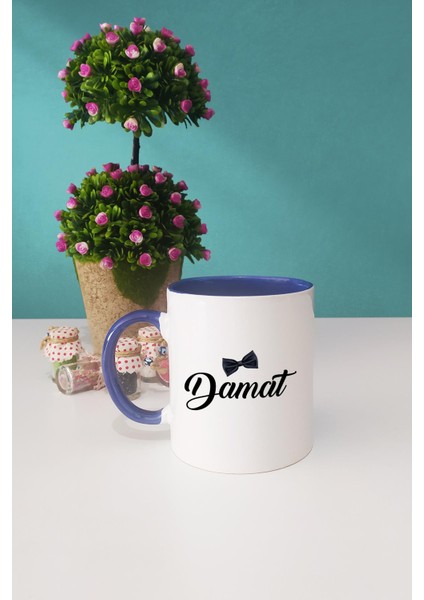 Damat Hediye Kupa Bardak Lacivert