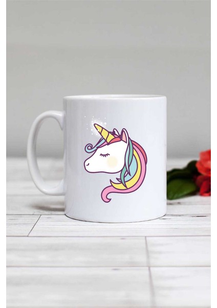 Unicorn Hediye Kupa Bardak Beyaz