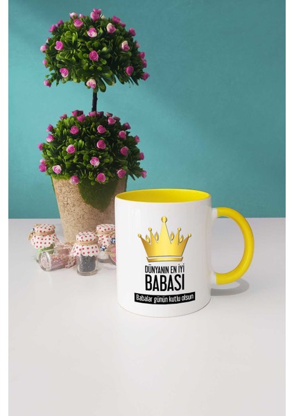 Babalar Günü Hediyesi Kupa Bardak Sarı fiyatları
