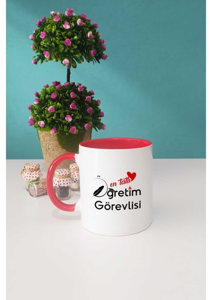 En Tatlı Öğretim Görevlisi Kupa Bardak Kırmızı