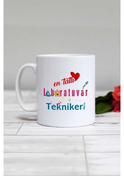 En Tatlı Laboratuvar Teknikeri Hediye Kupa Bardak Beyaz