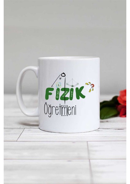 Fizik Öğretmeni Kupa Bardak Beyaz