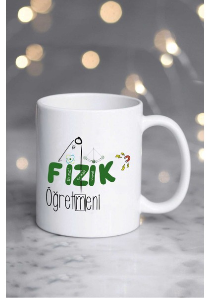 Fizik Öğretmeni Kupa Bardak Beyaz