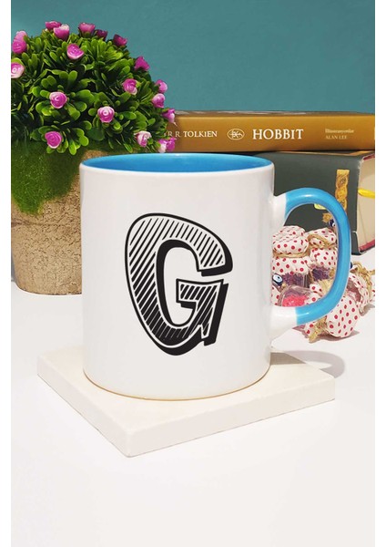 Harf Tasarımlı G Harfli Kupa Bardak Mavi fiyatları