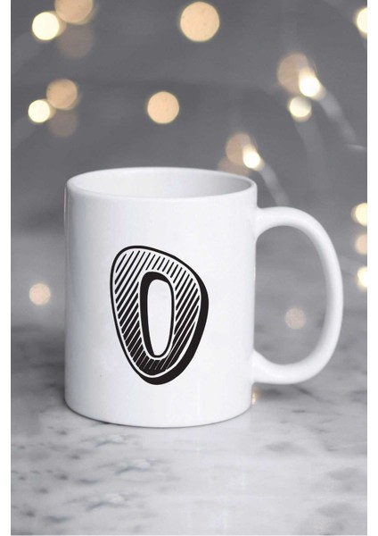Harf Tasarımlı O Harfli Kupa Bardak Beyaz fiyatları