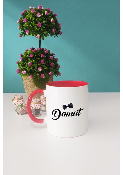 Damat Hediye Kupa Bardak Kırmızı