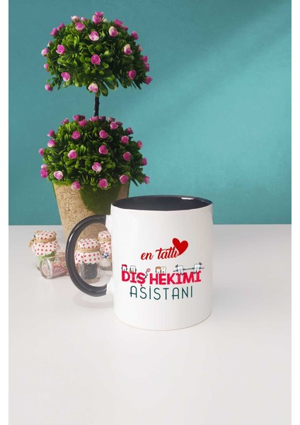 En Tatlı Diş Hekimi Asistanı Kupa Bardak Siyah