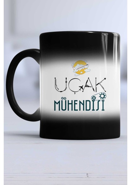 Uçak Mühendisi Hediye Kupa Bardak Sihirli