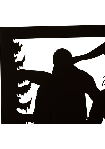 Doğa Yürüyüşü Yapan Çift Lazer Kesim Tablo