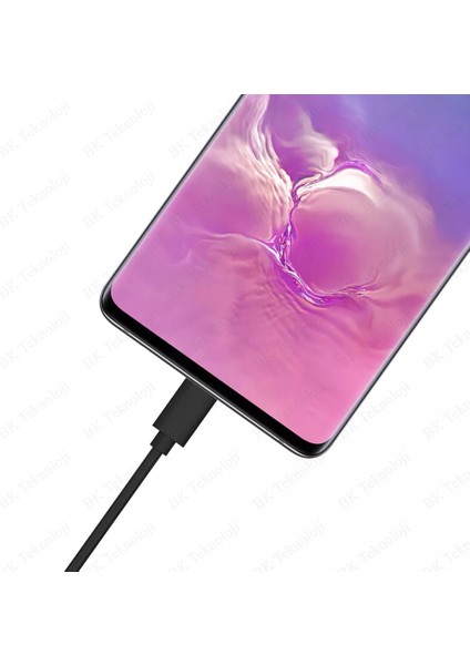 BK Teknoloji USB Type-C Şarj ve Data Kablosu Siyah 1 Metre