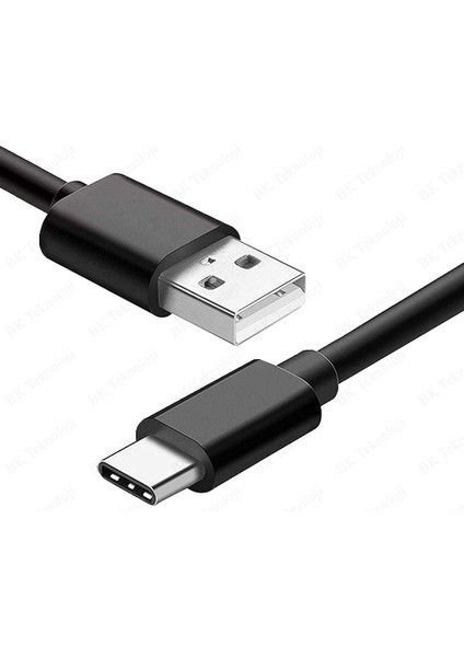 BK Teknoloji USB Type-C Şarj ve Data Kablosu Siyah 1 Metre